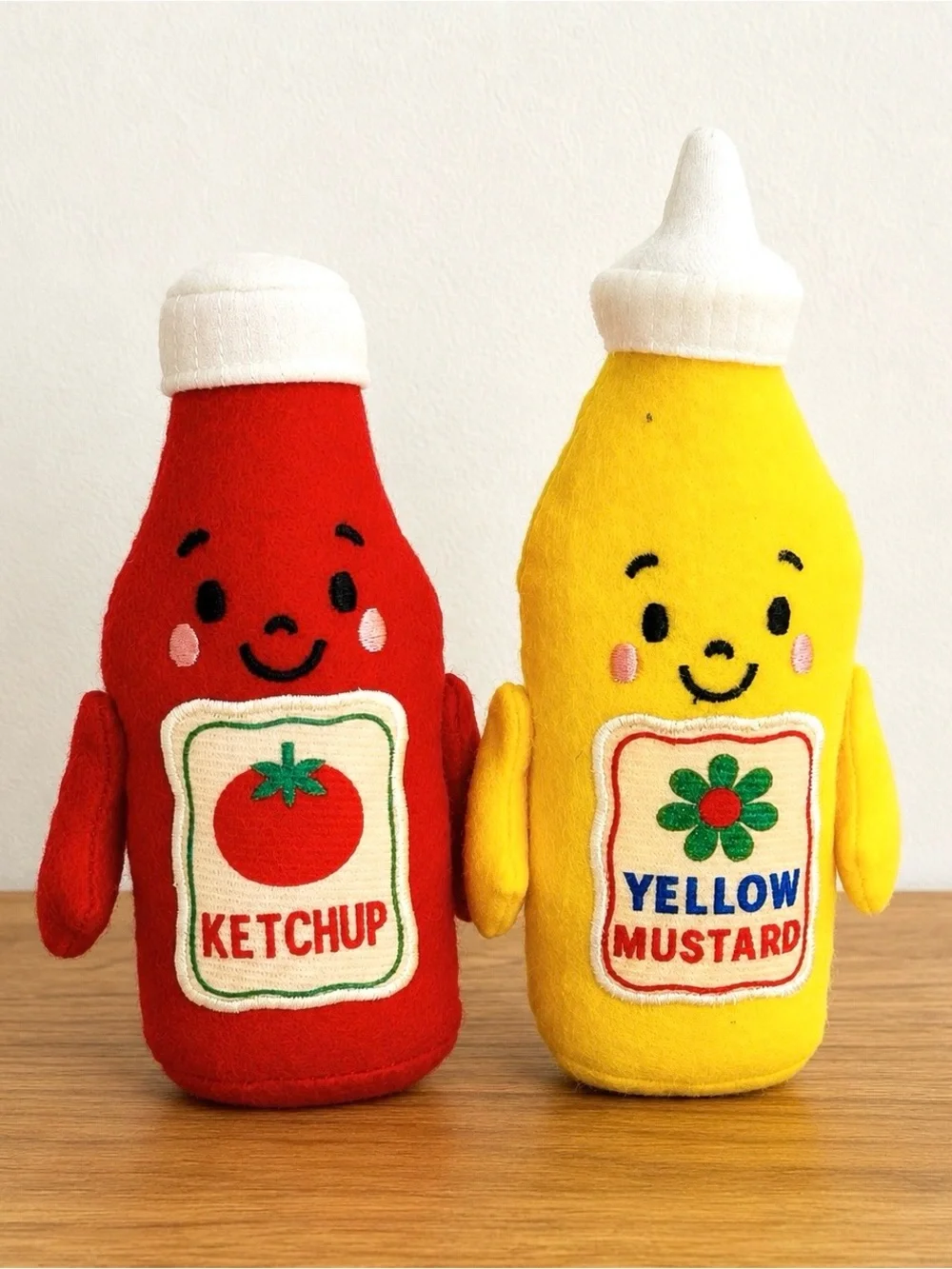 Target Bullseye Playground Summer SET OF 2 Ketchup & Mustard Felt Decorations